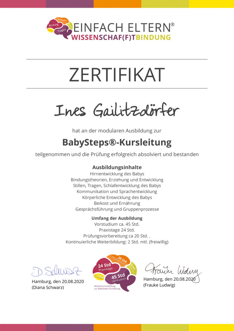Zertifikat_BabyStepsInesGailitzdörfer