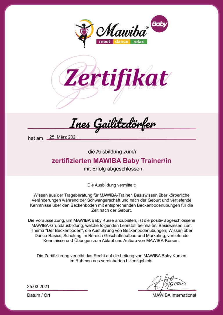 Zertifikat_MAWIBA_BABY_Ines-Gailitzdörfer